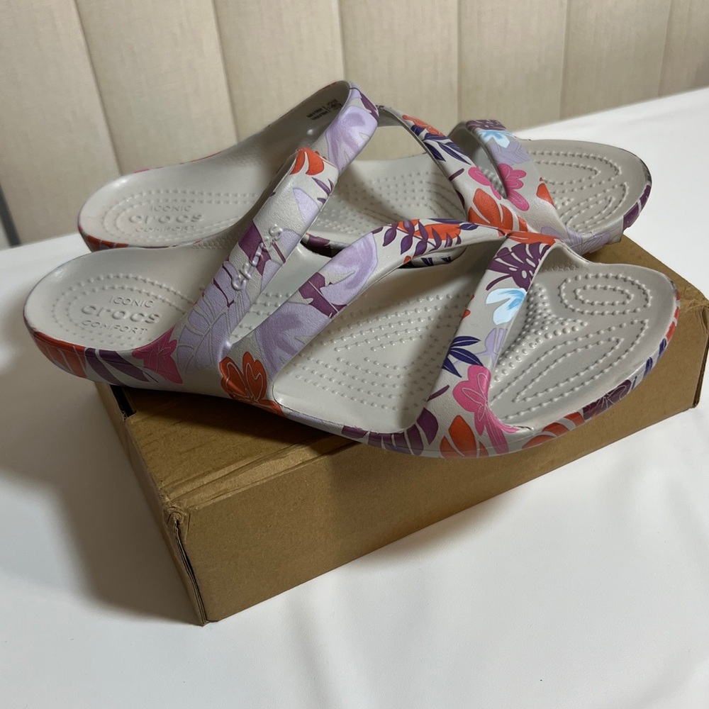 CROCS Women's Floral Sandals - Multicolor - Picture 2 of 5
